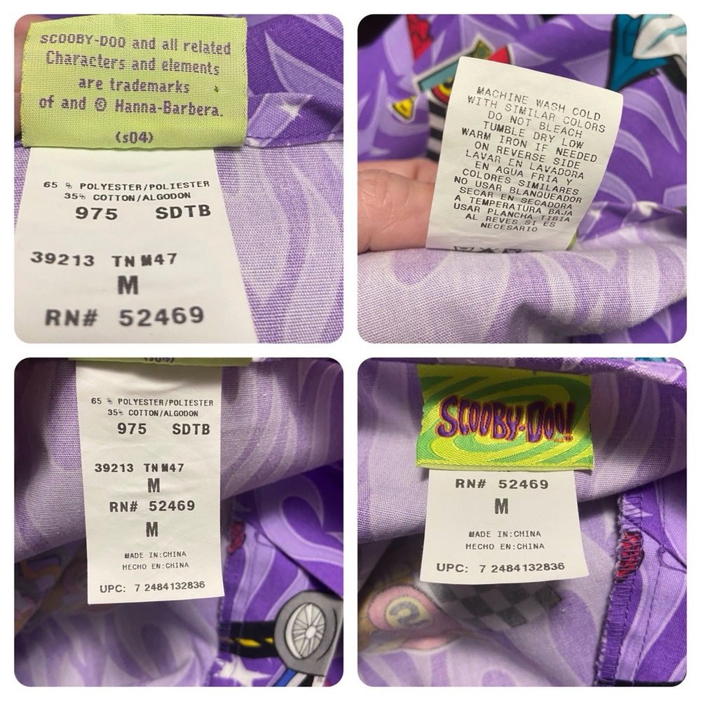 Vintage Scooby Doo Short Sleeve Simply Scrub Top Purple - Picture 6 of 10